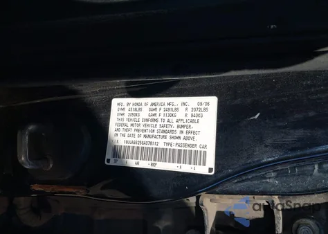 2006 Acura Tl z USA, uszkodzony, nr VIN 19UUA66256A078112